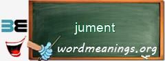 WordMeaning blackboard for jument